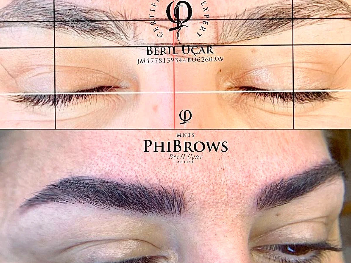 Phibrows ölçüsüyle yapılan kaş tasarımı
